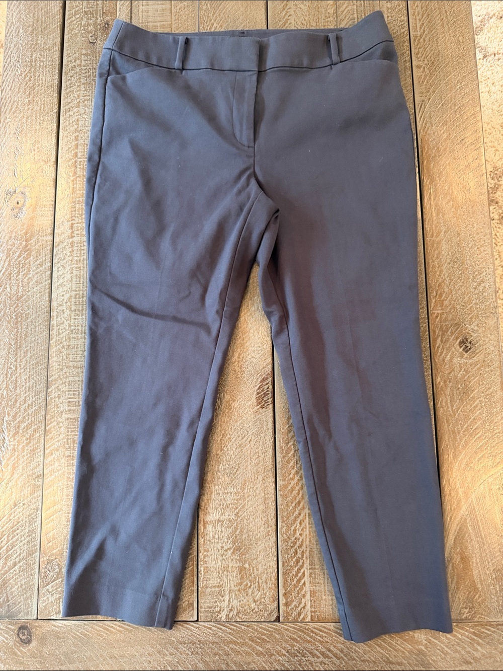 LOFT Petites Julie Cropped Pants in Gray